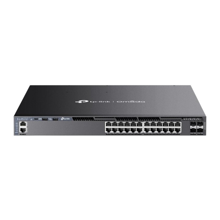 Switch Gestionable L3 Tp-link Sg6428xhp 24p Gigabit Poe+ Con 4 Slots Sfp+ 10g Puerto De Consola Rj45 usb-c Rack 1u 19"