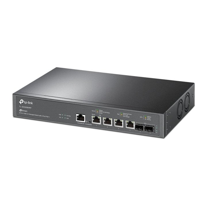 Switch Gestionable L2+ Tp-link Tl-sx3206hpp 4p 10ge Poe++ 200w 2p Sfp+ 10gbps