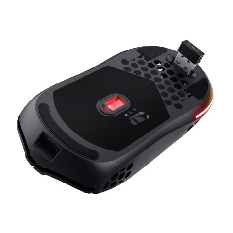 Mouse Optico Inalambrico Trust Gxt 929bk Helox Ultraligero, Iluminacion Led Con Respiracion Negro