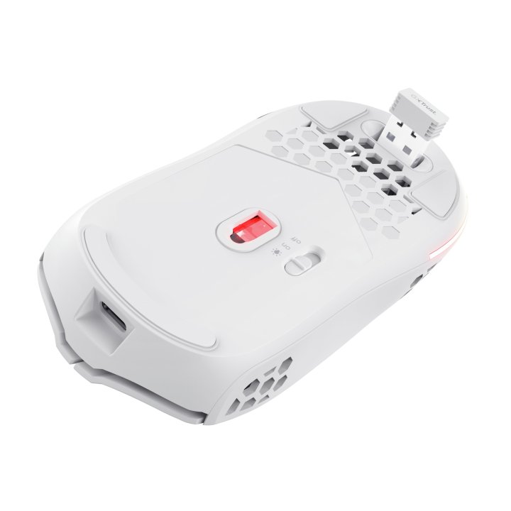 Mouse Optico Inalambrico Trust Gxt 929w Helox Ultraligero, Iluminacion Led Con Respiracion Blanco