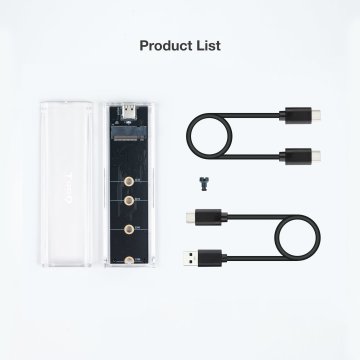 Caja Externa M.2 Usb-c Tooq Tqe-2200 Para M.2 Ngff nvme Usb 3.1 Gen2 Usb-c Transparente Rgb 2