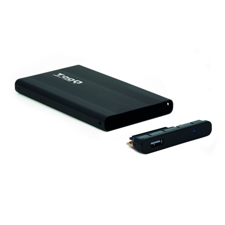 Caja Externa 2.5" Usb 2.0 Tooq Tqe-2510b 2,5" Para Hd De Hasta 9,5 Sata Usb 2.0 Negra