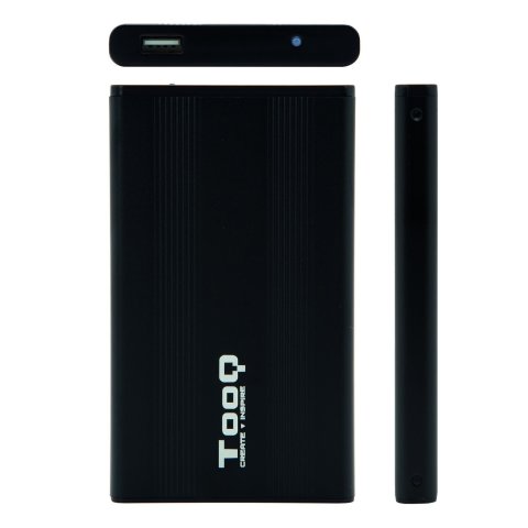 Caja Externa 2.5" Usb 2.0 Tooq Tqe-2510b 2,5" Para Hd De Hasta 9,5 Sata Usb 2.0 Negra