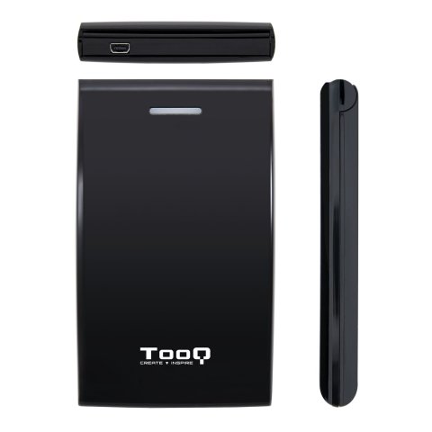 Caja Externa 2.5" Usb 3.0 Tooq Tqe-2526b 9,5 12,5mm Sata Usb 3.0 Negra