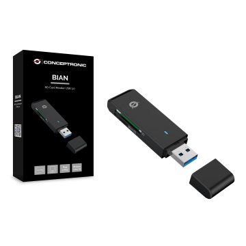 Card Reader Externo Conceptronic Bian02b Usb 3.0 Sd sdhc sdxc Microsd tflash 2