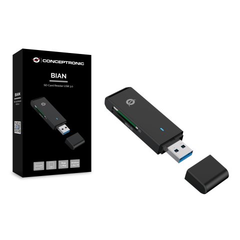 Card Reader Externo Conceptronic Bian02b Usb 3.0 Sd sdhc sdxc Microsd tflash