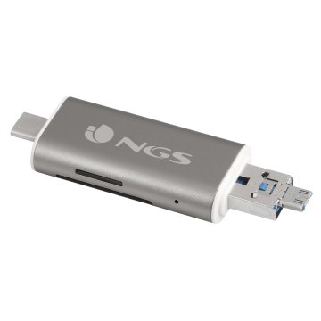 Card Reader Externo Ngs Ally Reader - Para Tarjetas Microsd   Sd - Conectores Usb   Microusb   Usb-c