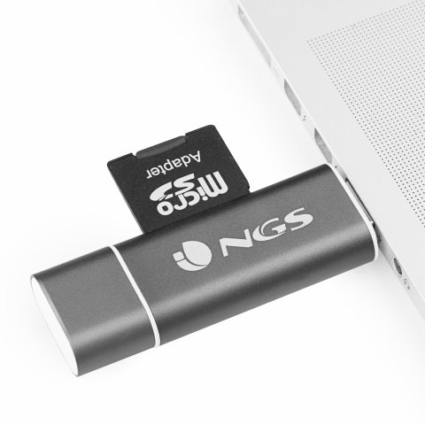 Card Reader Externo Ngs Ally Reader - Para Tarjetas Microsd   Sd - Conectores Usb   Microusb   Usb-c