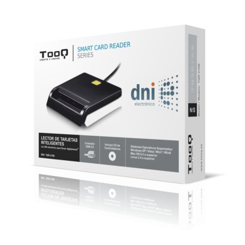 Lector Externo De Dnie Tooq Tqr-210b Usb 2.0 Color Negro
