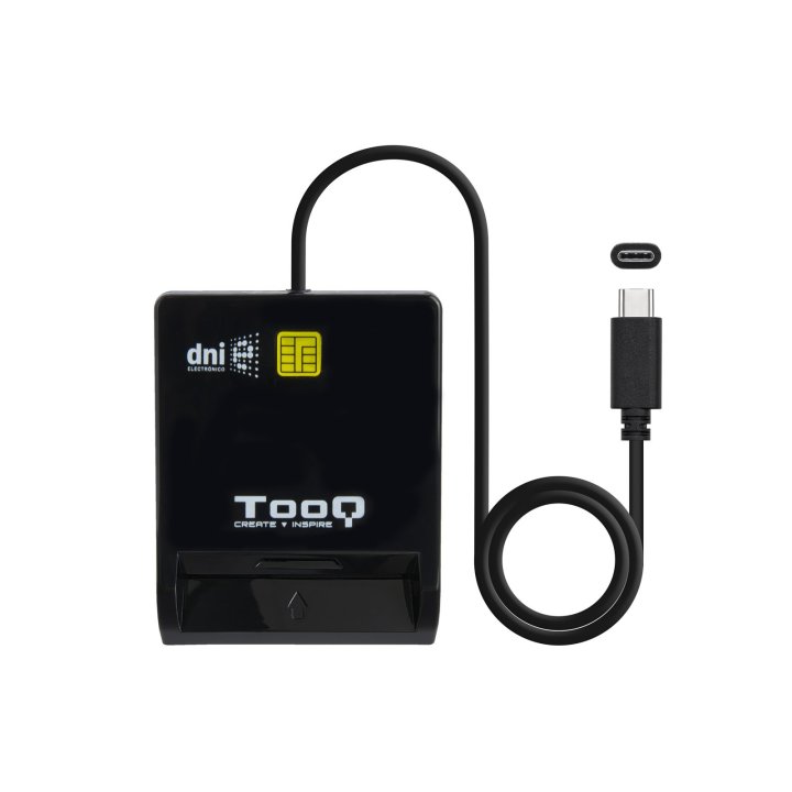 Lector Externo De Dnie Tooq Tqr-211b Usb-c Color Negro