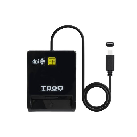 Lector Externo De Dnie Tooq Tqr-211b Usb-c Color Negro