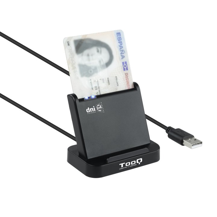 Lector Tarjetas Dnie Tooq Vision Tqr-220b Usb 2.0 Negro
