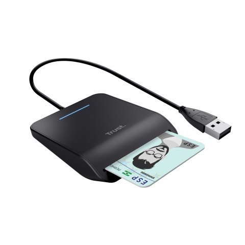 Lector De Tarjetas Externo Dni Trust Compatible Con Dnie Y Smartcards Usb 2.0 Negro 23890