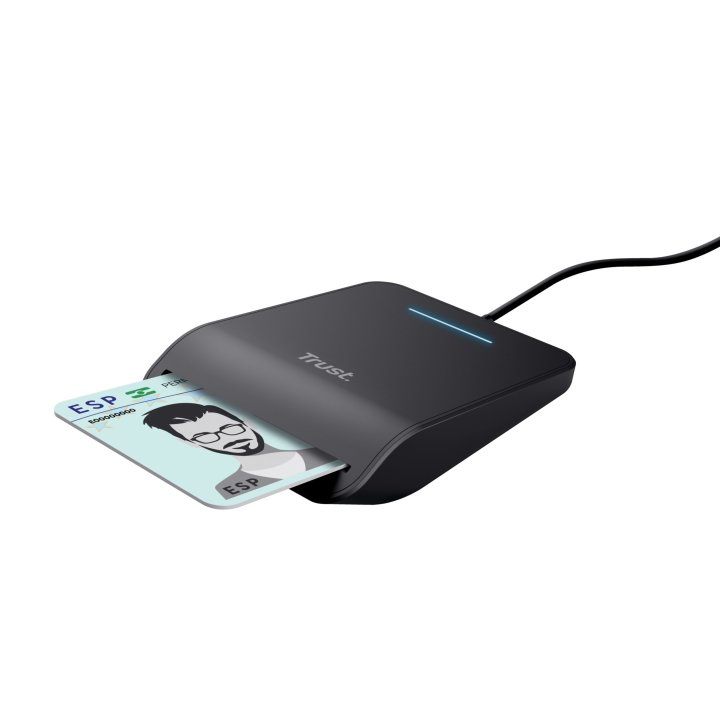 Lector De Tarjetas Externo Dni Trust Compatible Con Dnie Y Smartcards Usb 2.0 Negro 23890