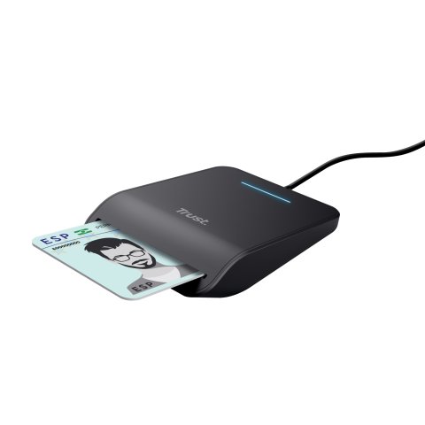 Lector De Tarjetas Externo Dni Trust Compatible Con Dnie Y Smartcards Usb 2.0 Negro 23890