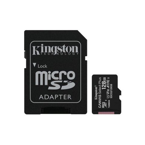 Memoria Sd Micro 128gb Clase 10 Kingston + Adaptador Canvas Select Plus 100mb s Sdcs2 128gb