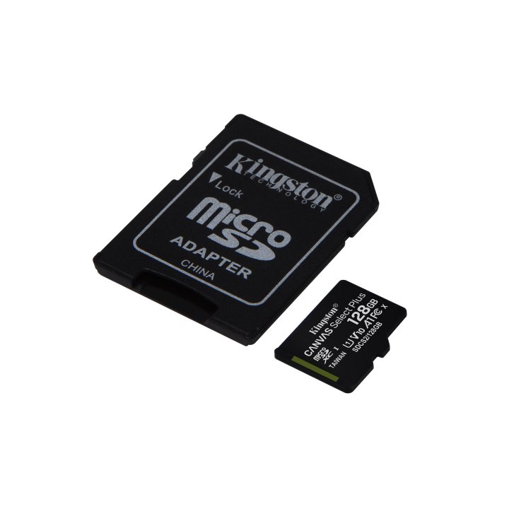 Memoria Sd Micro 128gb Clase 10 Kingston + Adaptador Canvas Select Plus 100mb s Sdcs2 128gb