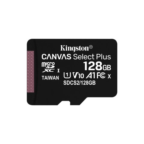 Memoria Sd Micro 128gb Clase 10 Kingston + Adaptador Canvas Select Plus 100mb s Sdcs2 128gb