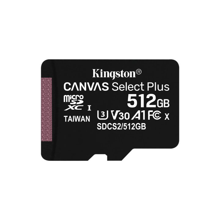 Memoria Sd Micro 512gb Kingston Clase 10 + Adaptador Canvas Select Plus 100mb s Sdcs2 512gb