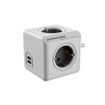 Powercube Original 2 Usb + 4 Tomas Corriente  3metros...