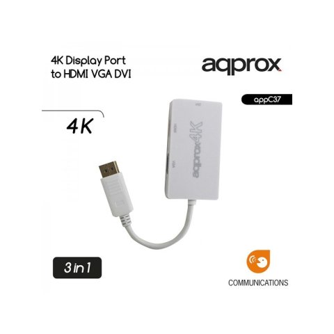 Adaptador Displayport A Hdmi -vga - Dvi Approx Appc37