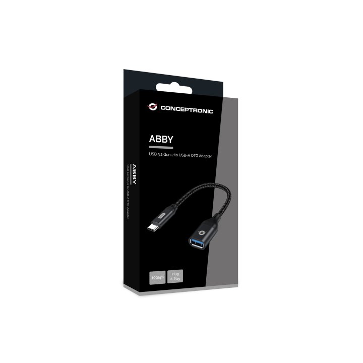 Adaptador Usb-c Conceptronic Abby18b A 1xusb-a 3.2 10 Gbps Hembra Otg 0.2m