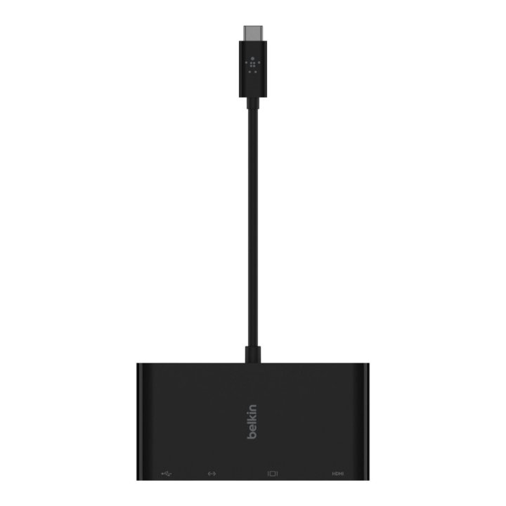 Docking Usb-c Belkin Avc005btbk A 1xusb-a 3,0 1x1gb Rj45 1xvga 1xhdmi (4k) Color Negro
