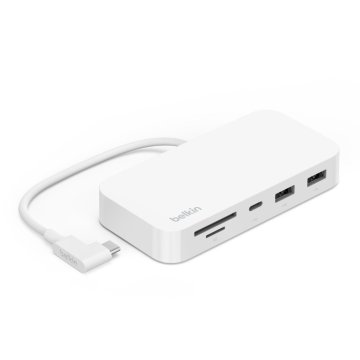 Hub Usb-c Belkin Inc011btwh A 2xusb-a 1xusb-c 1xgb Rj45 1xlector Sd microsd Con Soporte De Montaje