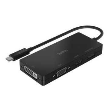 Adaptador Usb-c Belkin Avc003btbk A 1xhdmi 1xvga 1xdisplayport 1xdvi 4k 2k A 60 Hz