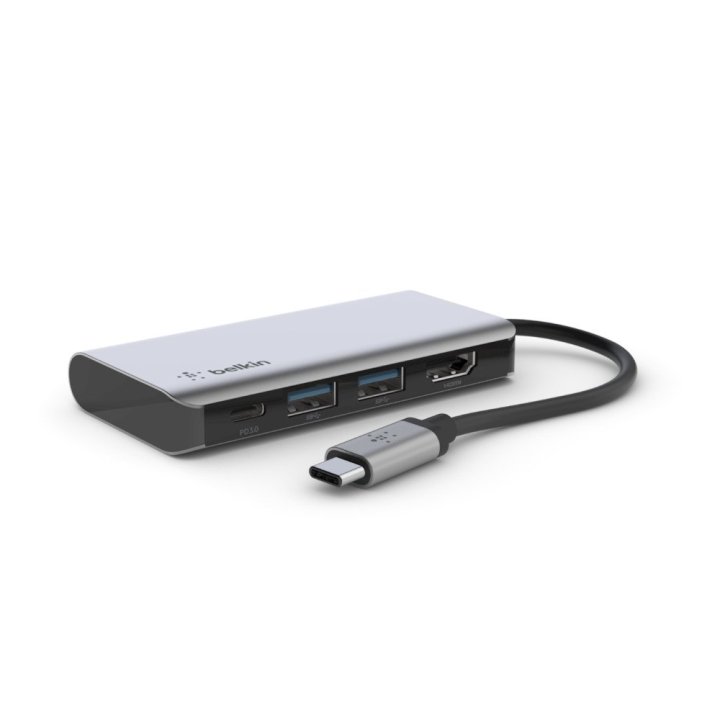 Adaptador Usb-c Belkin Avc006btsgy A 1xusb-c Pd3.0 2xusb 3.0 1xhdmi 4k 100w