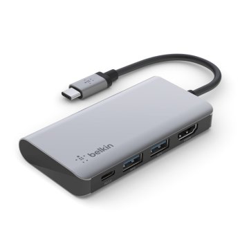 Adaptador Usb-c Belkin Avc006btsgy A 1xusb-c Pd3.0 2xusb 3.0 1xhdmi 4k 100w 2