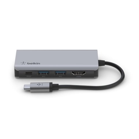 Adaptador Usb-c Belkin Avc006btsgy A 1xusb-c Pd3.0 2xusb 3.0 1xhdmi 4k 100w
