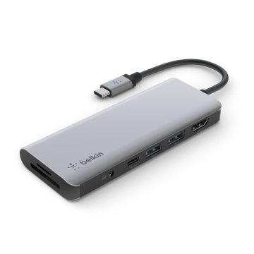 Docking Usb-c Belkin Avc009btsgy A 1xusb-c Pd 3.0 2xusb-a 3.0 1x Jack 3.5 1xlector Sd 1xlector Microsd 1xhdmi 4k Carga 100w 2