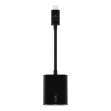 Adaptador Belkin F7u081btblk Usb-c De Audio Y Carga Color Negro 2