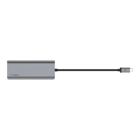 Adaptador Usb-c Belkin Avc008btsgy A 1xusb-c Pd 3.0 1xlector Sd 2xusb-a 3.0 1x1gb Rj45 Pd 100w Color Gris