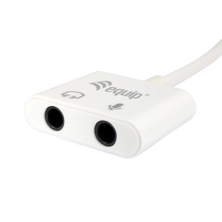 Adaptador Usb-c Equip A Audio 2 Jack 3.5mm Hembra Para Auricular Y Microfono