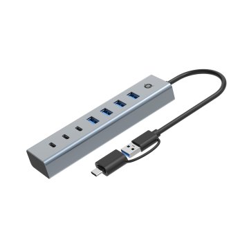 Hub Usb 3.0 Conceptronic Hubbies20gp 7 Puertos Usb-c A 3xusb-c 4xusb-a Con Alimentador 2