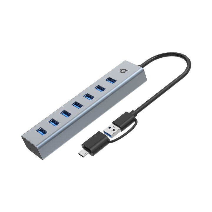 Hub Usb 3.0 Conceptronic Hubbies21gp 7 Puertos  Usb-c A  7xusb-a Con Alimentador
