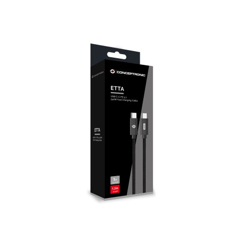 Cable Usb-c Macho A Usb-c Macho 1.2m Conceptronic Pd 3.1 240w 48v 5a  480mbps E-mark