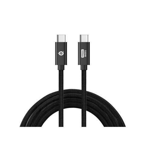 Cable Usb-c Macho A Usb-c Macho 1.2m Conceptronic Usb 3.2 Gen 2 100w 20v 5a 10gbps E-mark 
