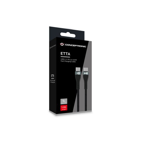 Cable Usb-c Macho A Usb-c Macho 1.2m Conceptronic Pd 3.0 100w 20v 5a 480mbps E-mark 
