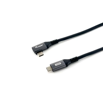 Cable Usb-c Macho - Usb-c Macho Acodado 90º 3 Metro Equip 5a 100w 480mbps 2