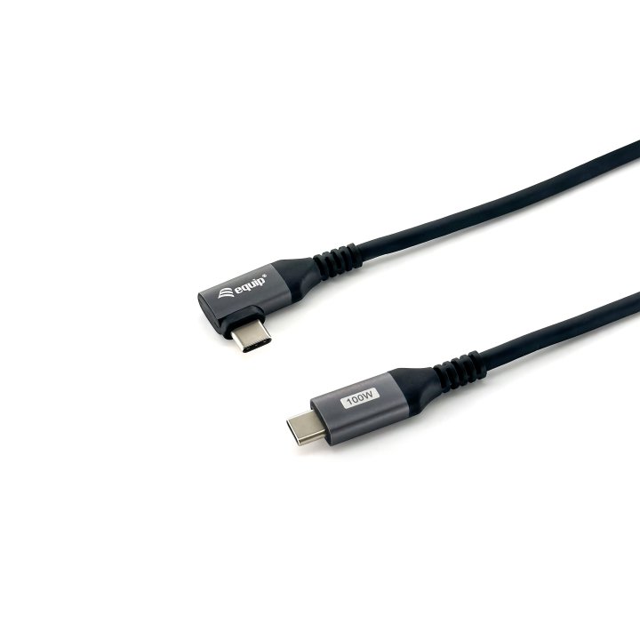 Cable Usb-c Macho - Usb-c Macho Acodado 90º 3 Metro Equip 5a 100w 480mbps