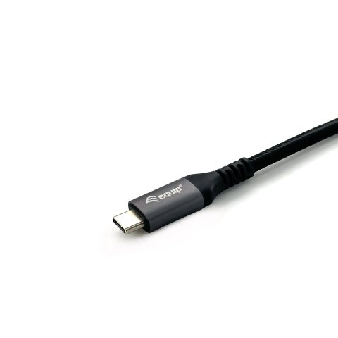 Cable Alargo Usb-c Macho Usb-c Hembra Usb 3.2 Gen 2 0,5m Transferencia 10g 4k  Carcasa Aluminio Algodon Trenzado Negro