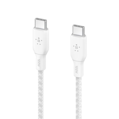 Cable Belkin Cab014bt2mwh Usb-c A Usb-c Boost Charge 2m 100w Doble Trenzado Blanco