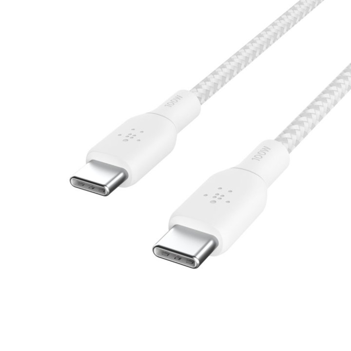 Cable Belkin Cab014bt2mwh Usb-c A Usb-c Boost Charge 2m 100w Doble Trenzado Blanco
