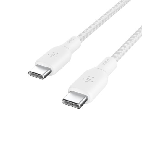Cable Belkin Cab014bt2mwh Usb-c A Usb-c Boost Charge 2m 100w Doble Trenzado Blanco