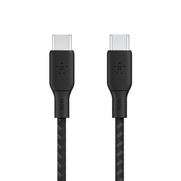 Cable Belkin Cab014bt2mbk Usb-c A Usb-c Boost Charge 2m 100w Doble Tranzado Negro