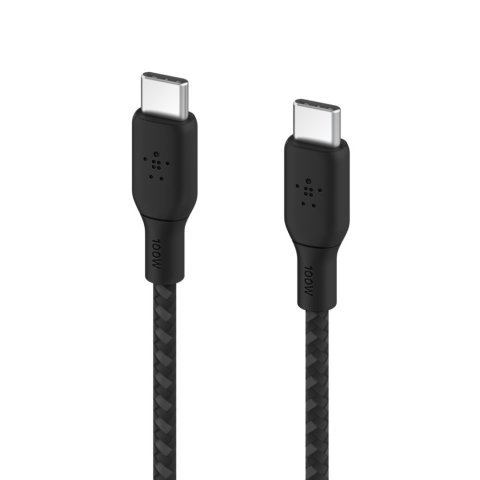 Cable Belkin Cab014bt2mbk Usb-c A Usb-c Boost Charge 2m 100w Doble Tranzado Negro