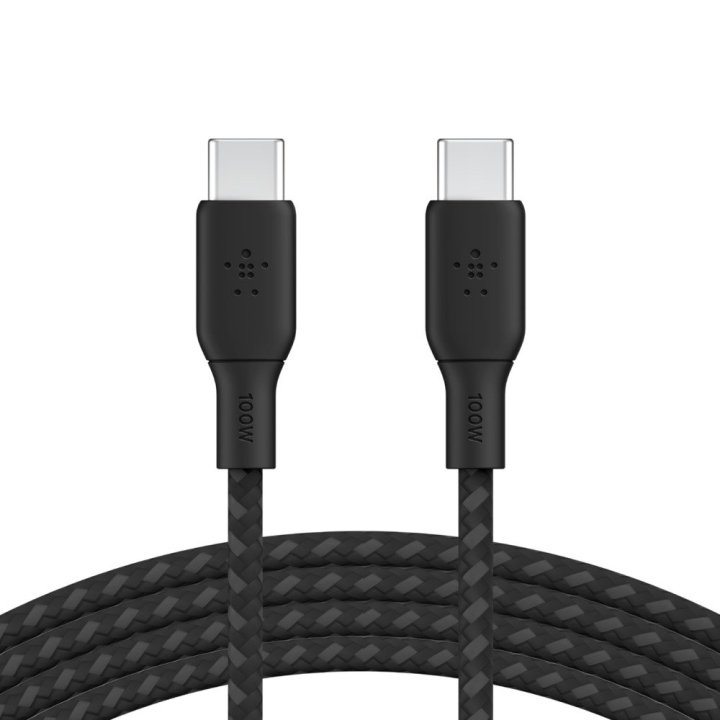 Cable Belkin Cab014bt2mbk Usb-c A Usb-c Boost Charge 2m 100w Doble Tranzado Negro